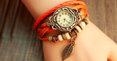 2 Boho Vintage sata s privjeskom lista u bojama po izboru, dostava besplatna